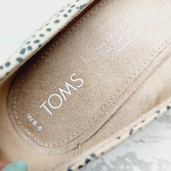 Toms Michelle Natural/Sand Tiny Cheetah Print Espadrille Wedge Sandals V232 - Picture 10 of 11